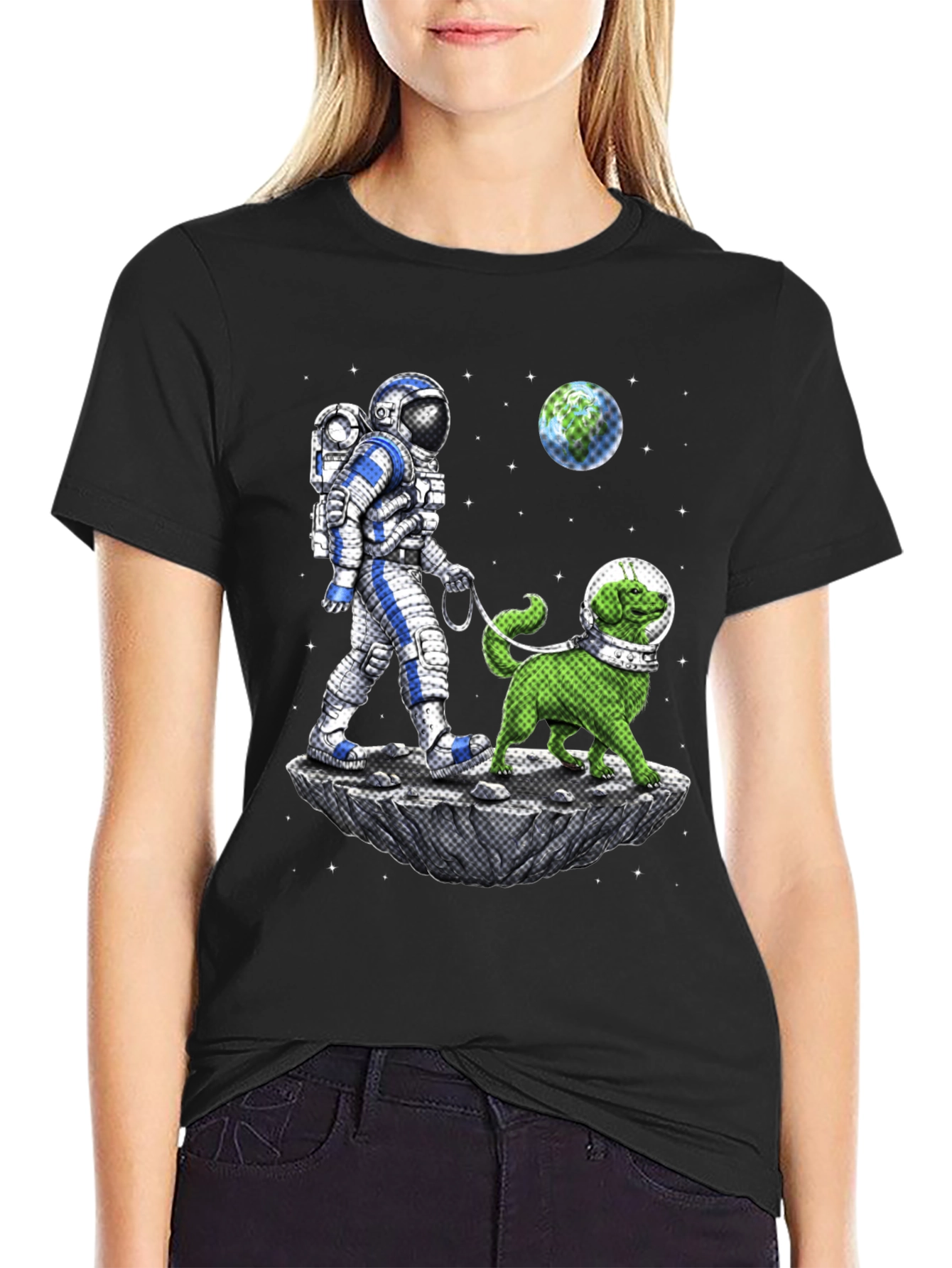 Astronaut & Dog T-Shirt - Space Adventure Tee
