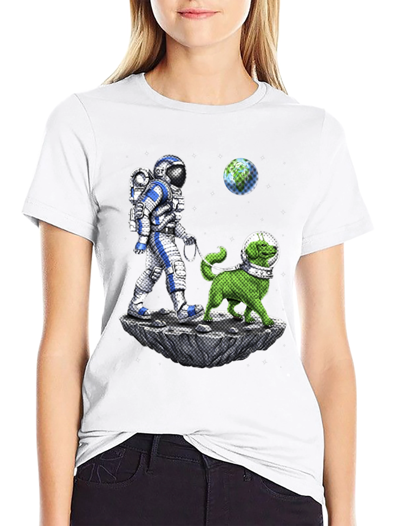 Astronaut & Dog T-Shirt - Space Adventure Tee