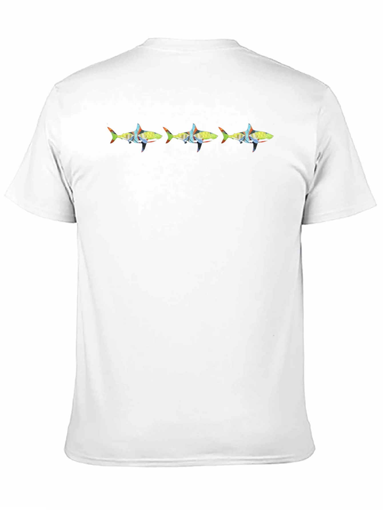 Mens Black T-Shirt with Fish Graphic