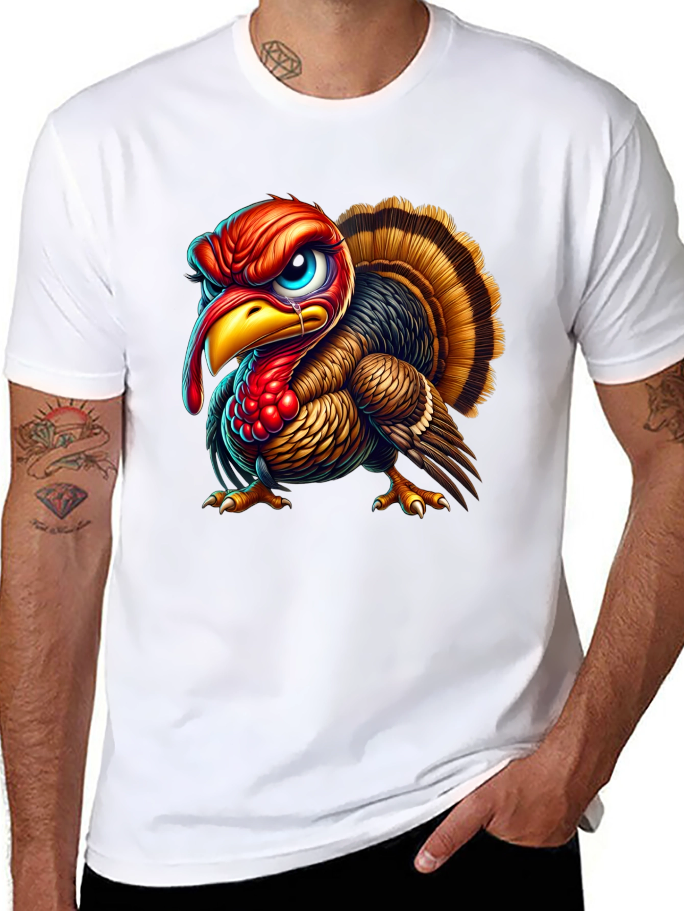 Angry Turkey Graphic Tee - Thanksgiving Humor