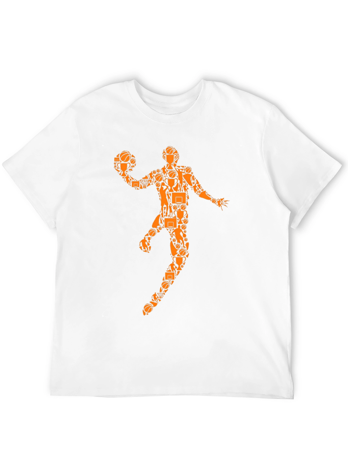 Basketball Player Graphic Tee - Black Cotton Shirt