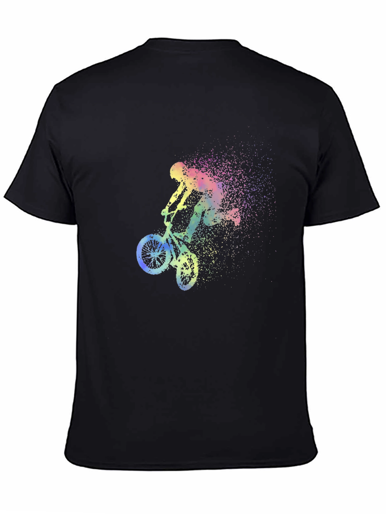 Mens Black BMX Rider Graphic T-Shirt