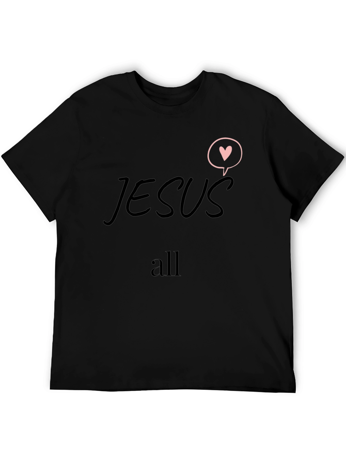 Jesus Loves All Black T-Shirt