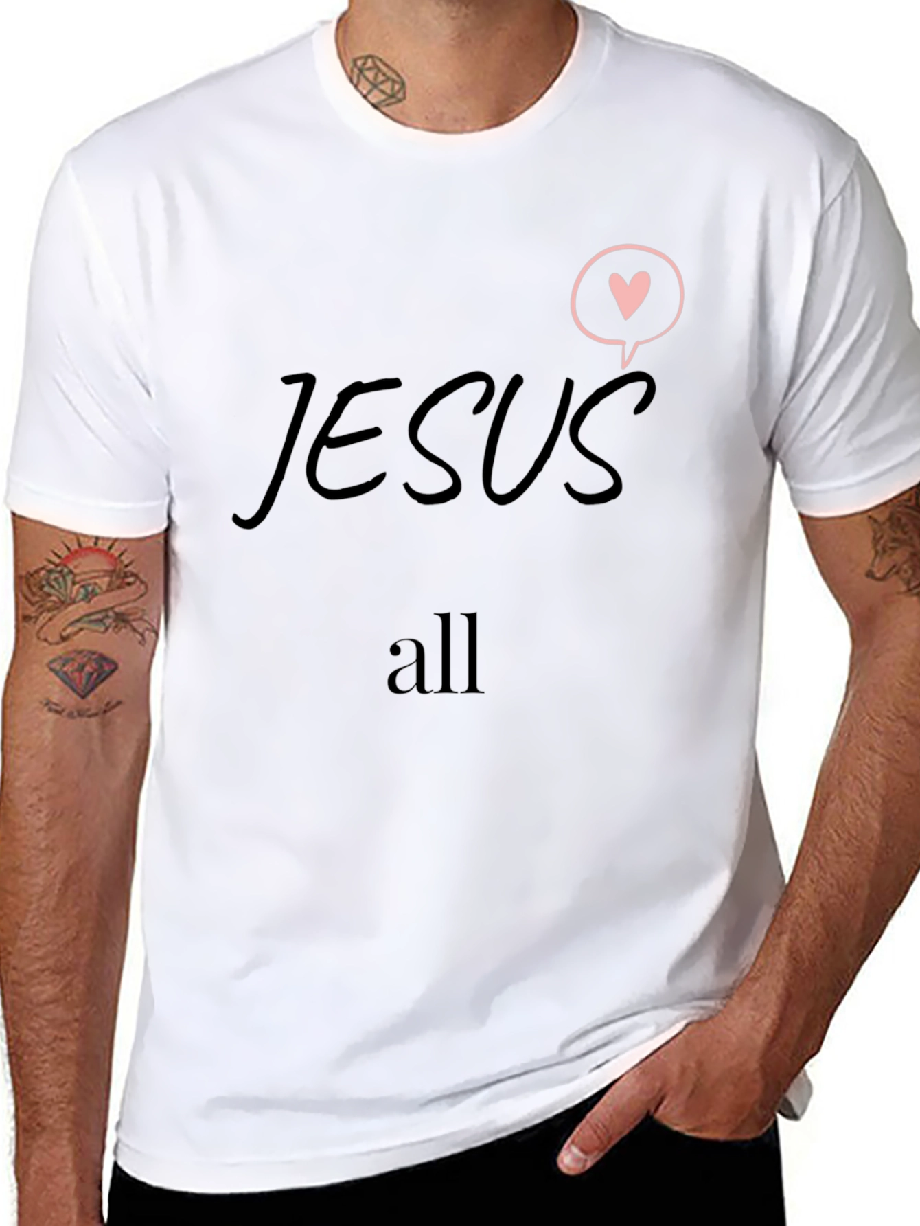 Jesus Loves All Black T-Shirt
