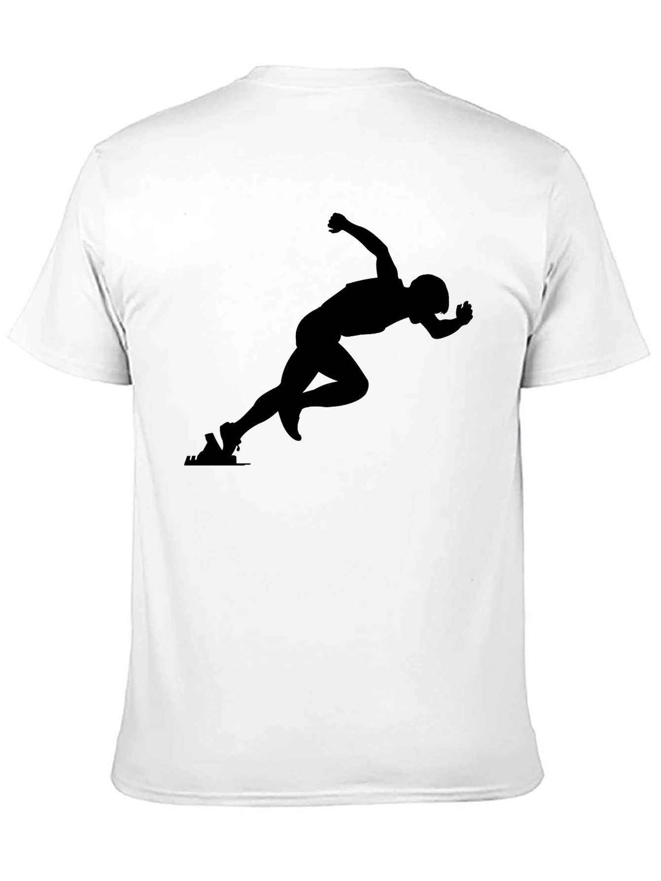Mens Black Runner Graphic T-Shirt