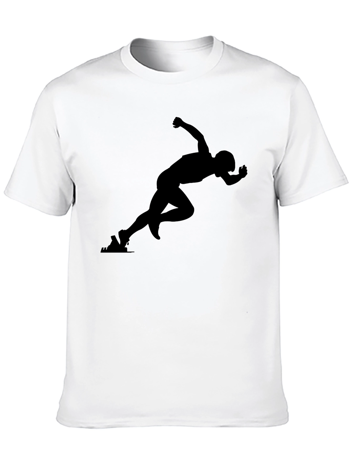 Mens Black Runner Graphic T-Shirt