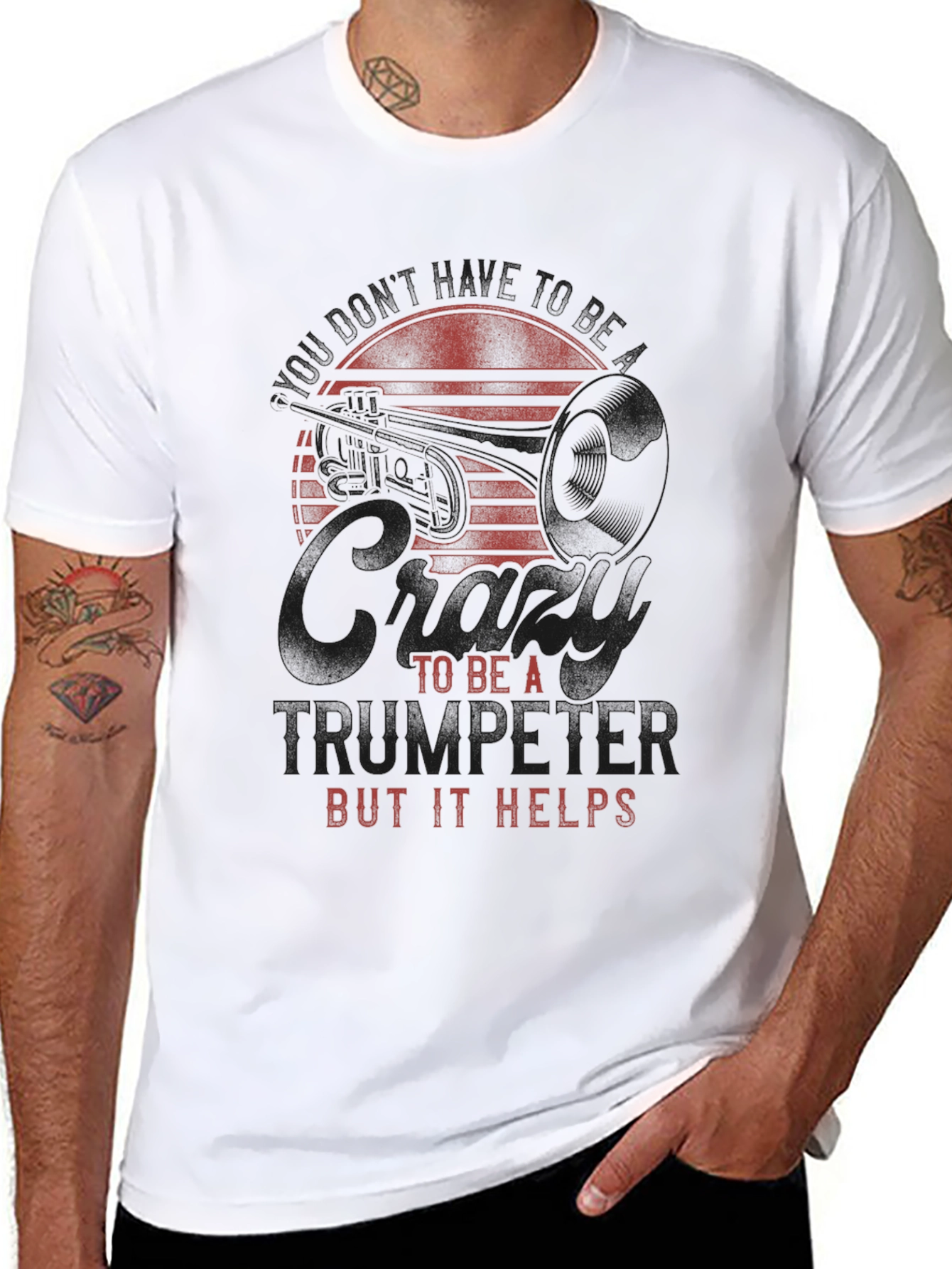 Funny Trumpet Player Graphic Tee