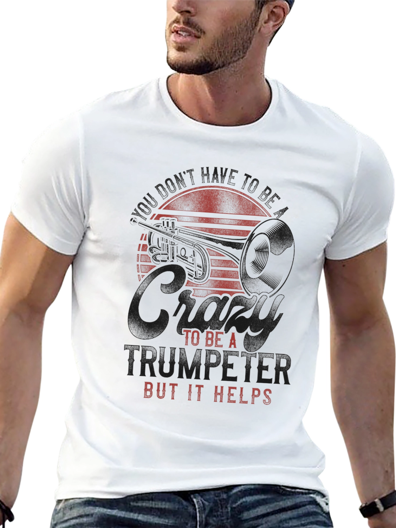Funny Trumpet Player Graphic Tee