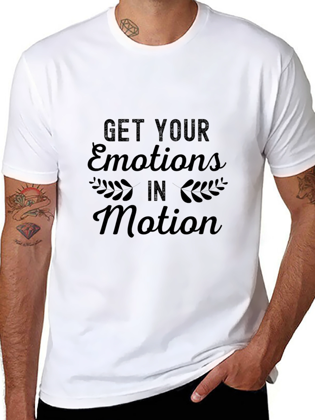 Emotions In Motion Black Graphic Tee