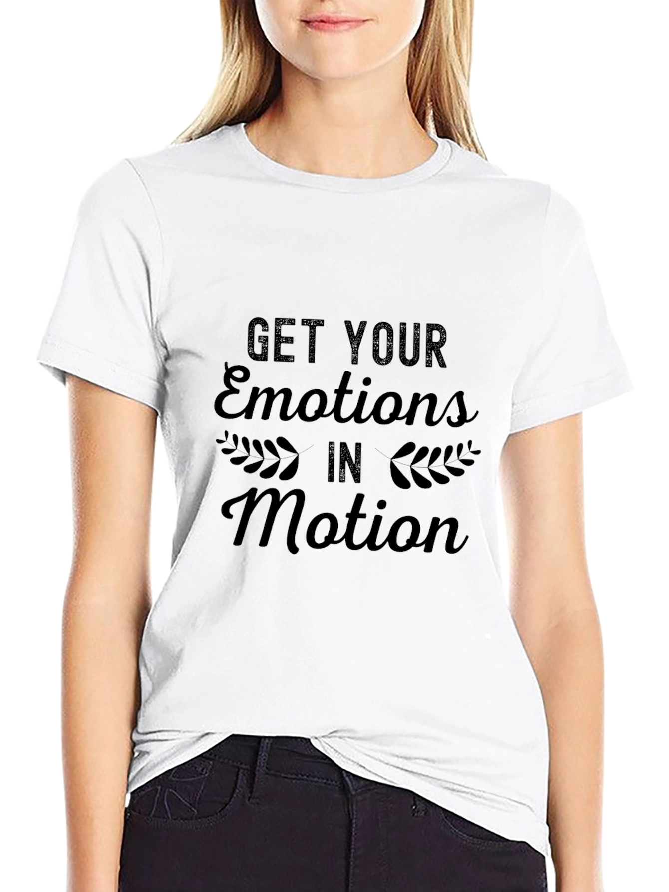 Emotions In Motion Black Graphic Tee