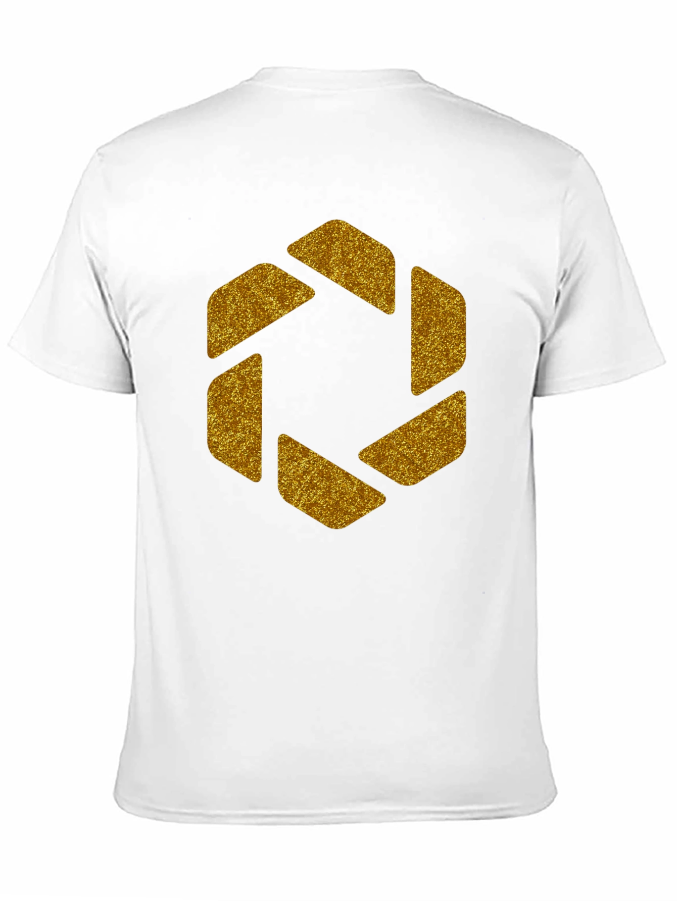 Geometric Gold Aperture Graphic Tee - Black