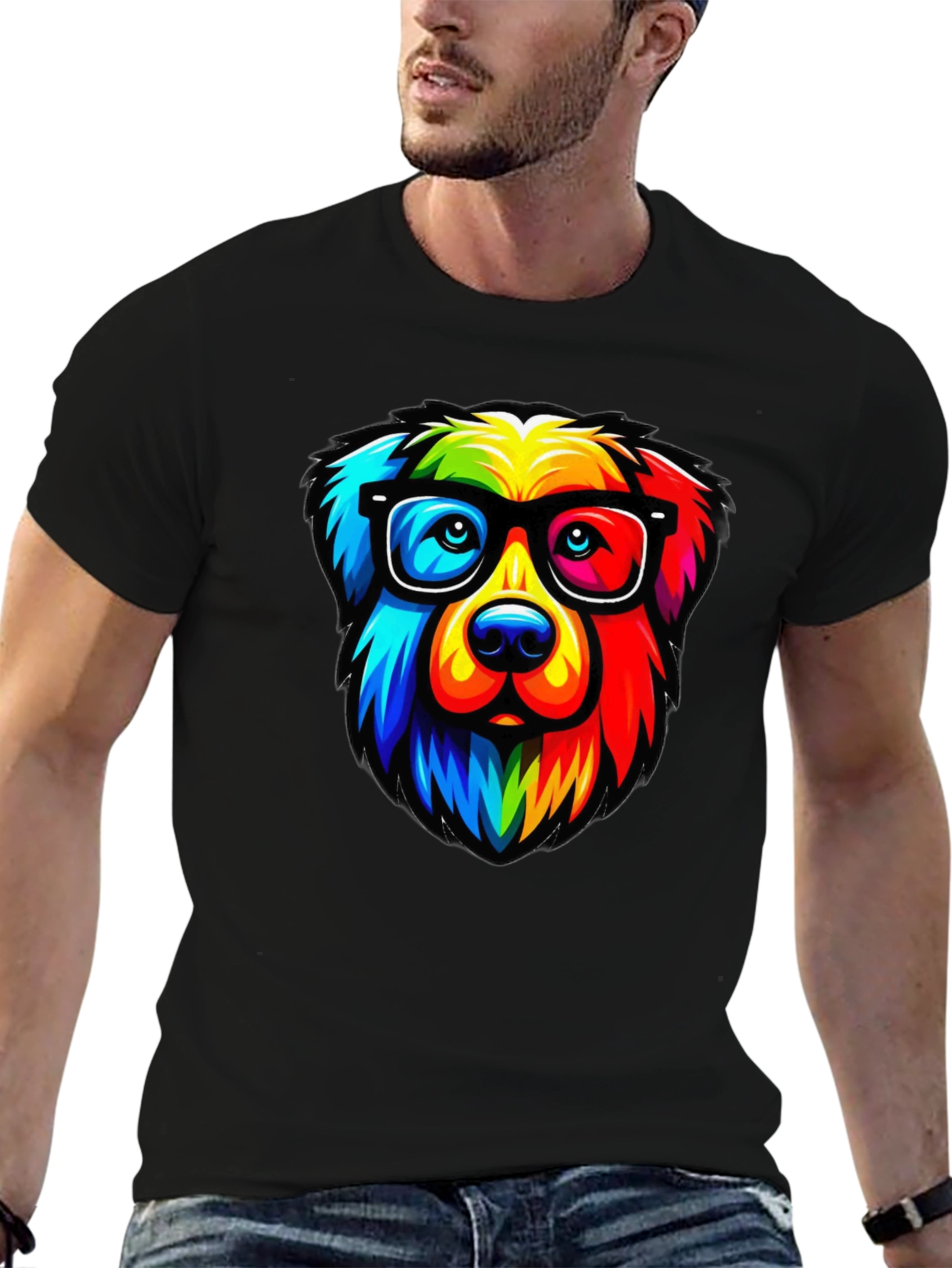 Cool Dog Rainbow T-Shirt