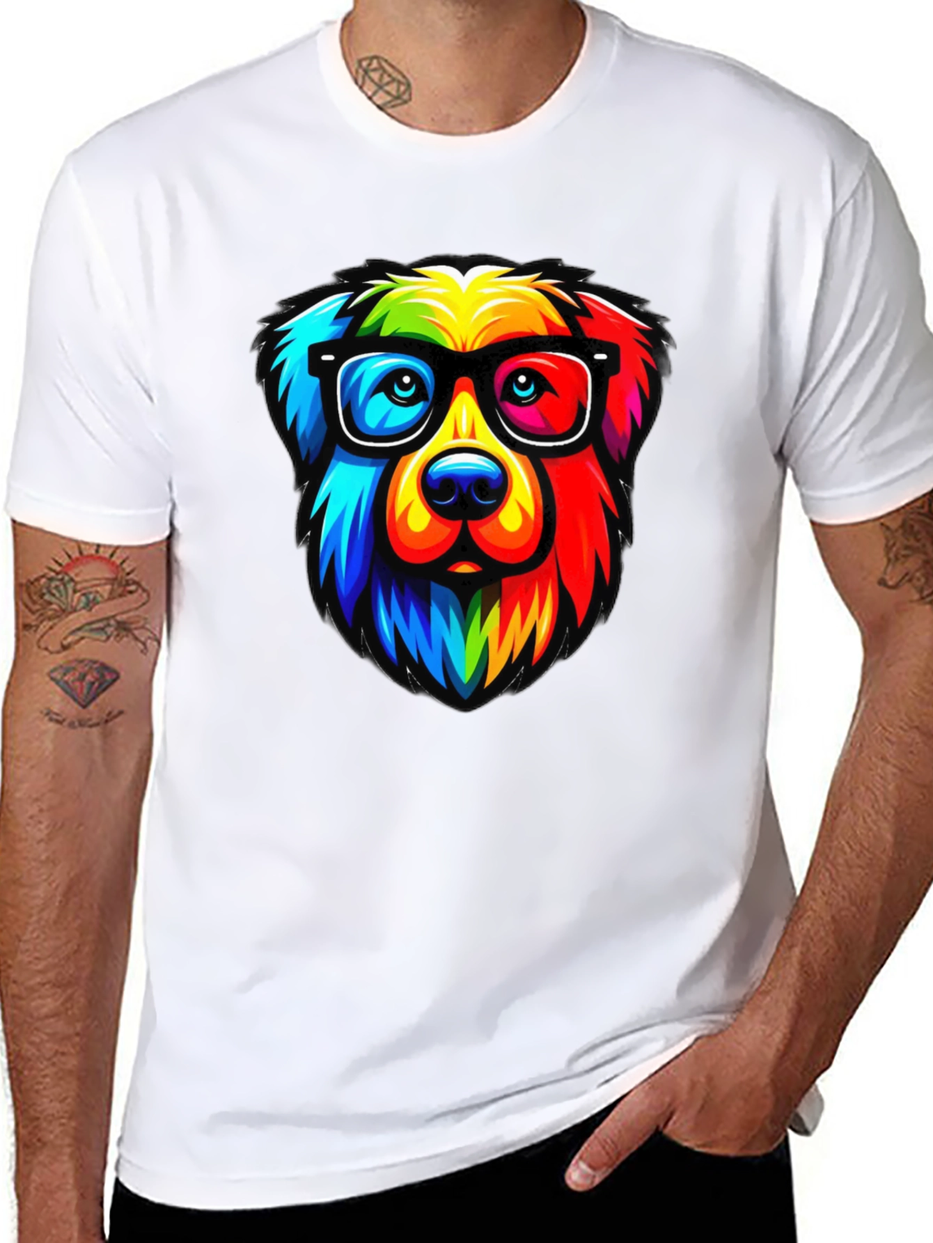 Cool Dog Rainbow T-Shirt