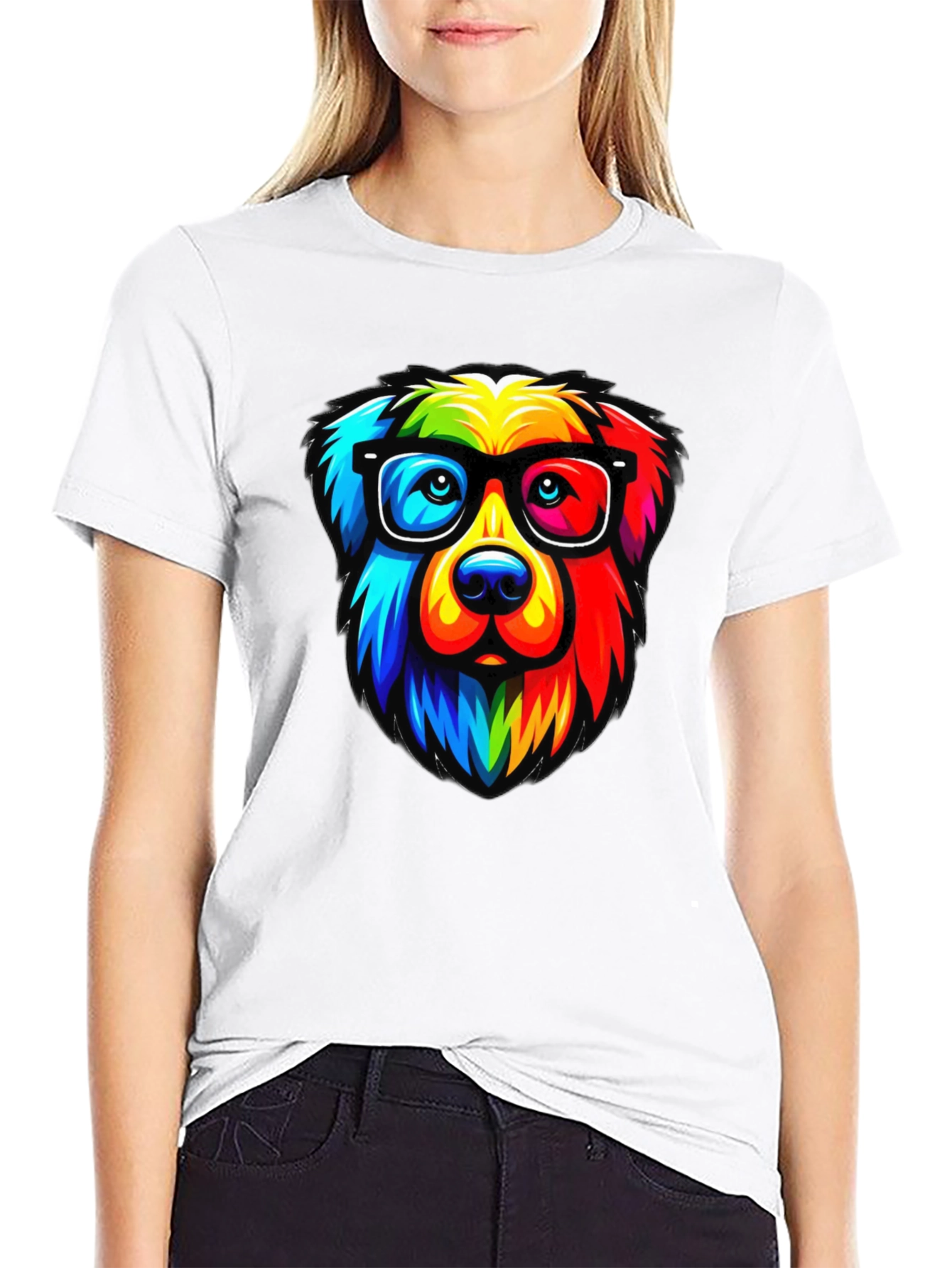 Cool Dog Rainbow T-Shirt
