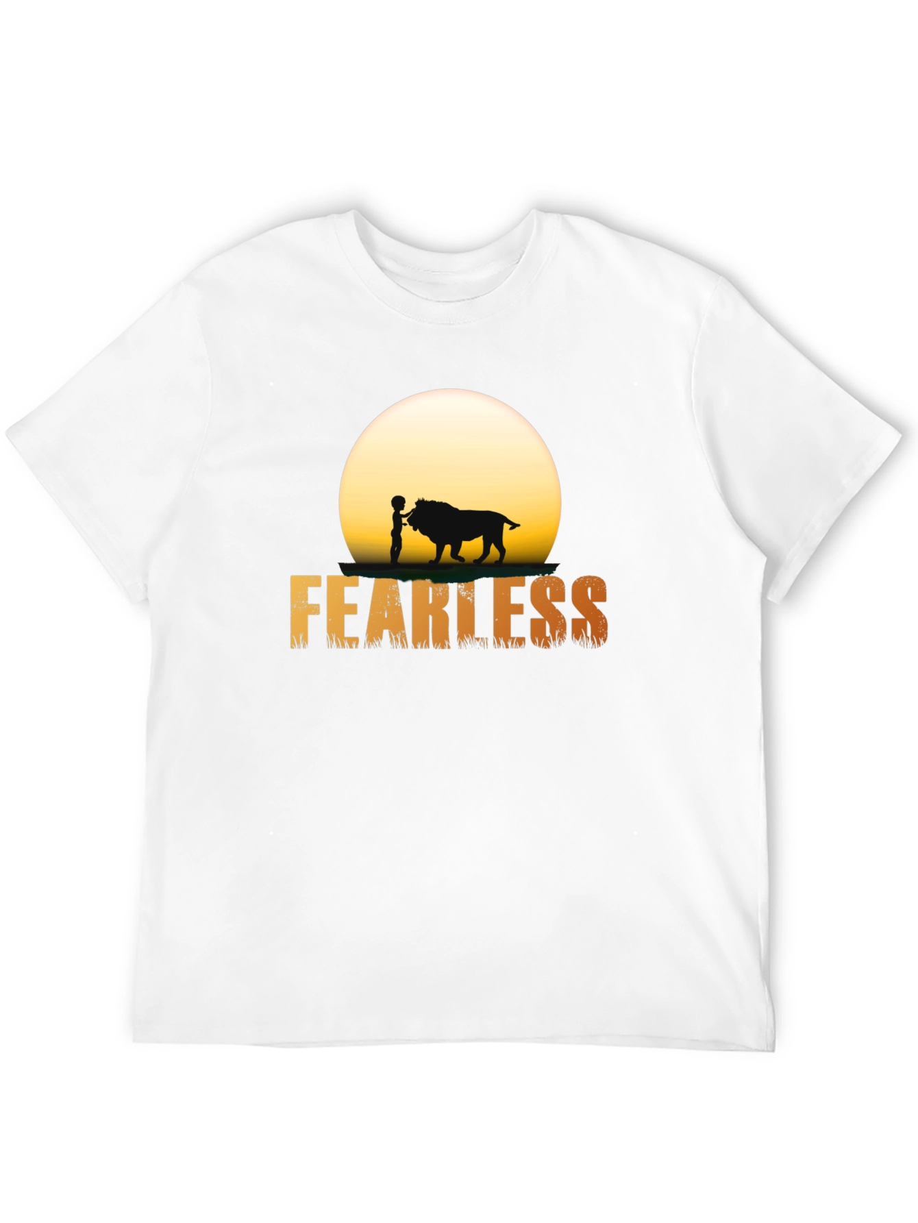 Fearless Lion Graphic Tee - Mens Black T-Shirt