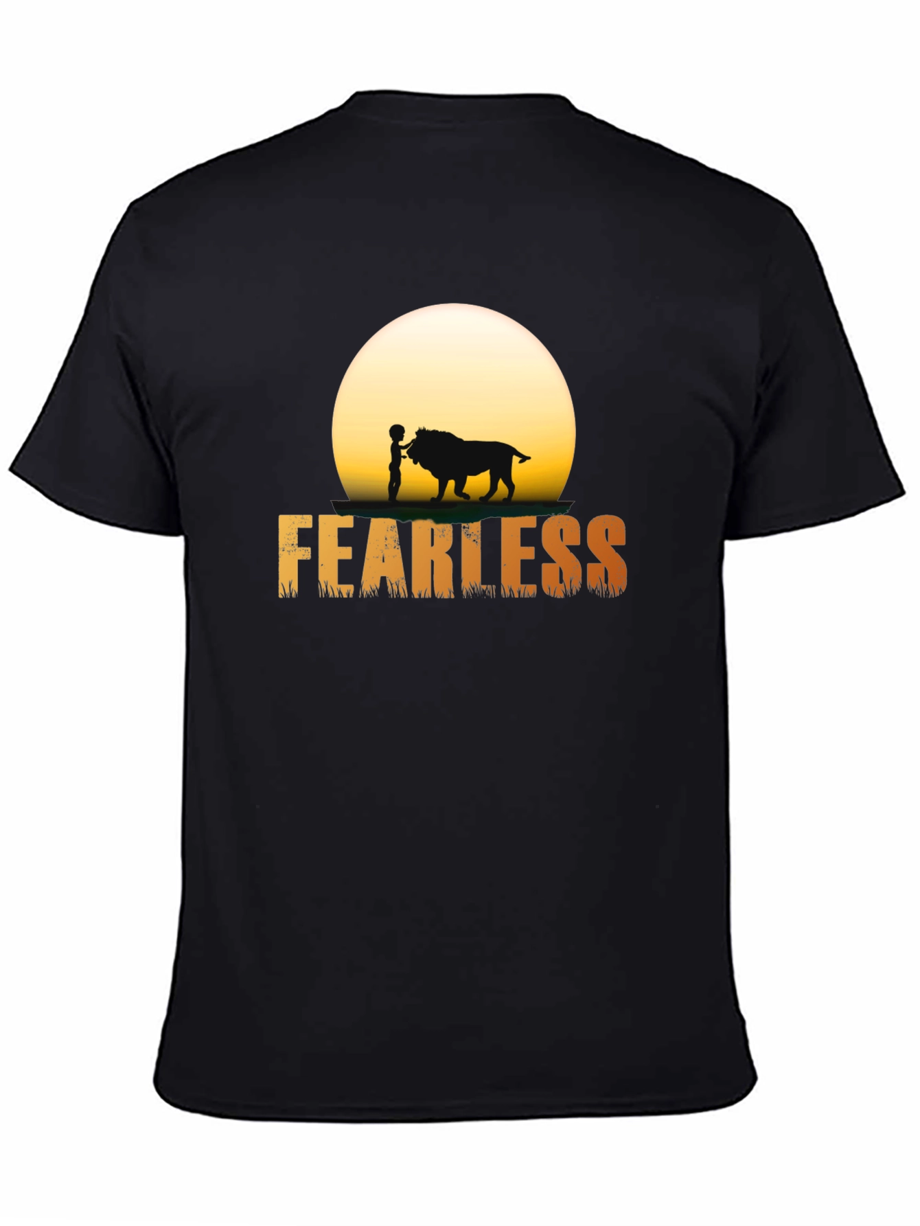 Fearless Lion Graphic Tee - Mens Black T-Shirt