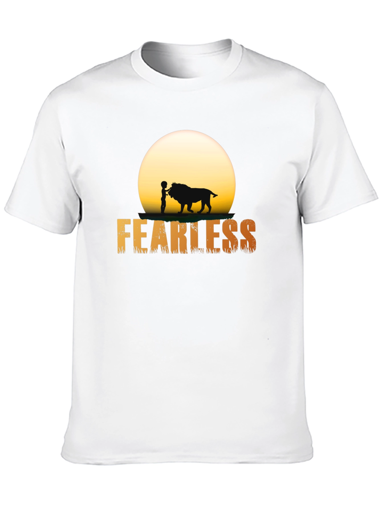 Fearless Lion Graphic Tee - Mens Black T-Shirt