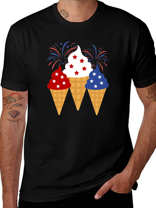 Patriotic Ice Cream Cone T-Shirt 4th of July