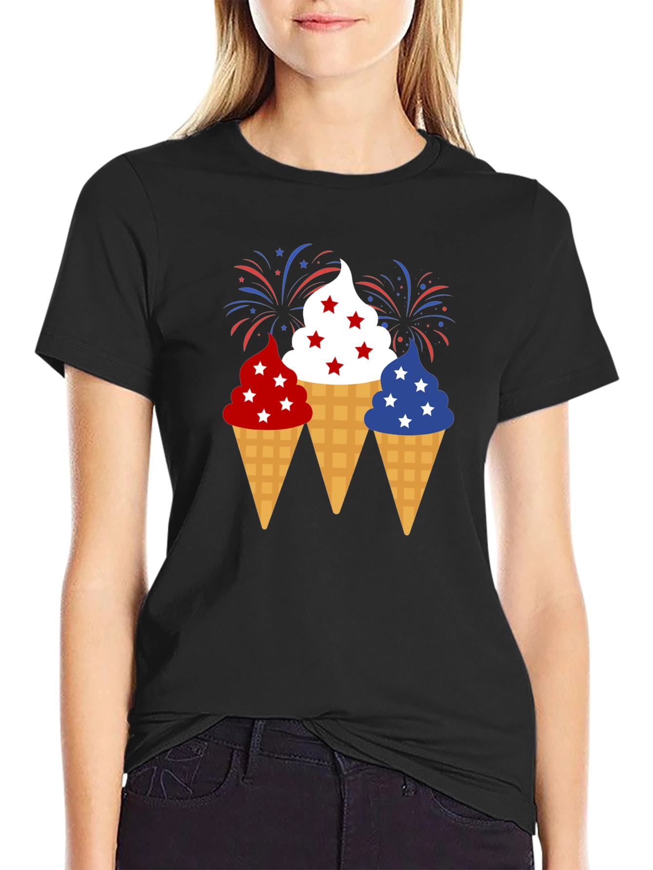 Patriotic Ice Cream Cone T-Shirt 4th of July