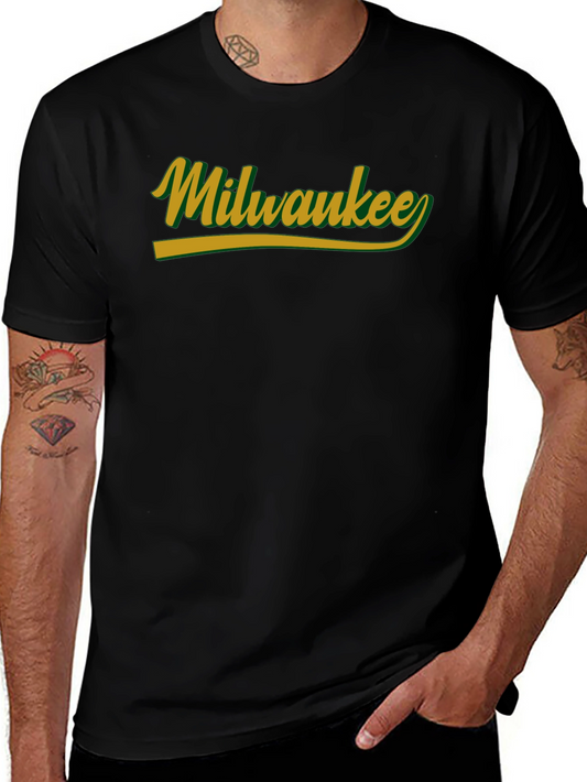 Milwaukee Black Crew Neck Short Sleeve T-Shirt
