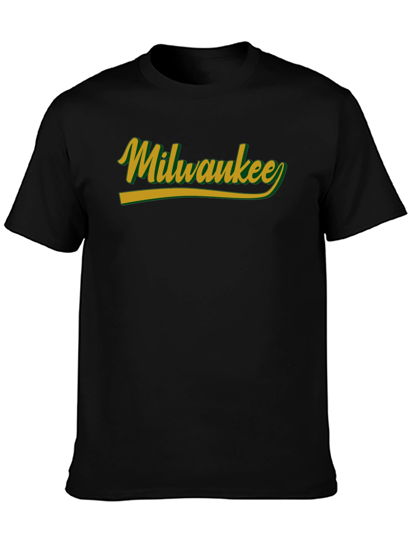 Milwaukee Black Crew Neck Short Sleeve T-Shirt
