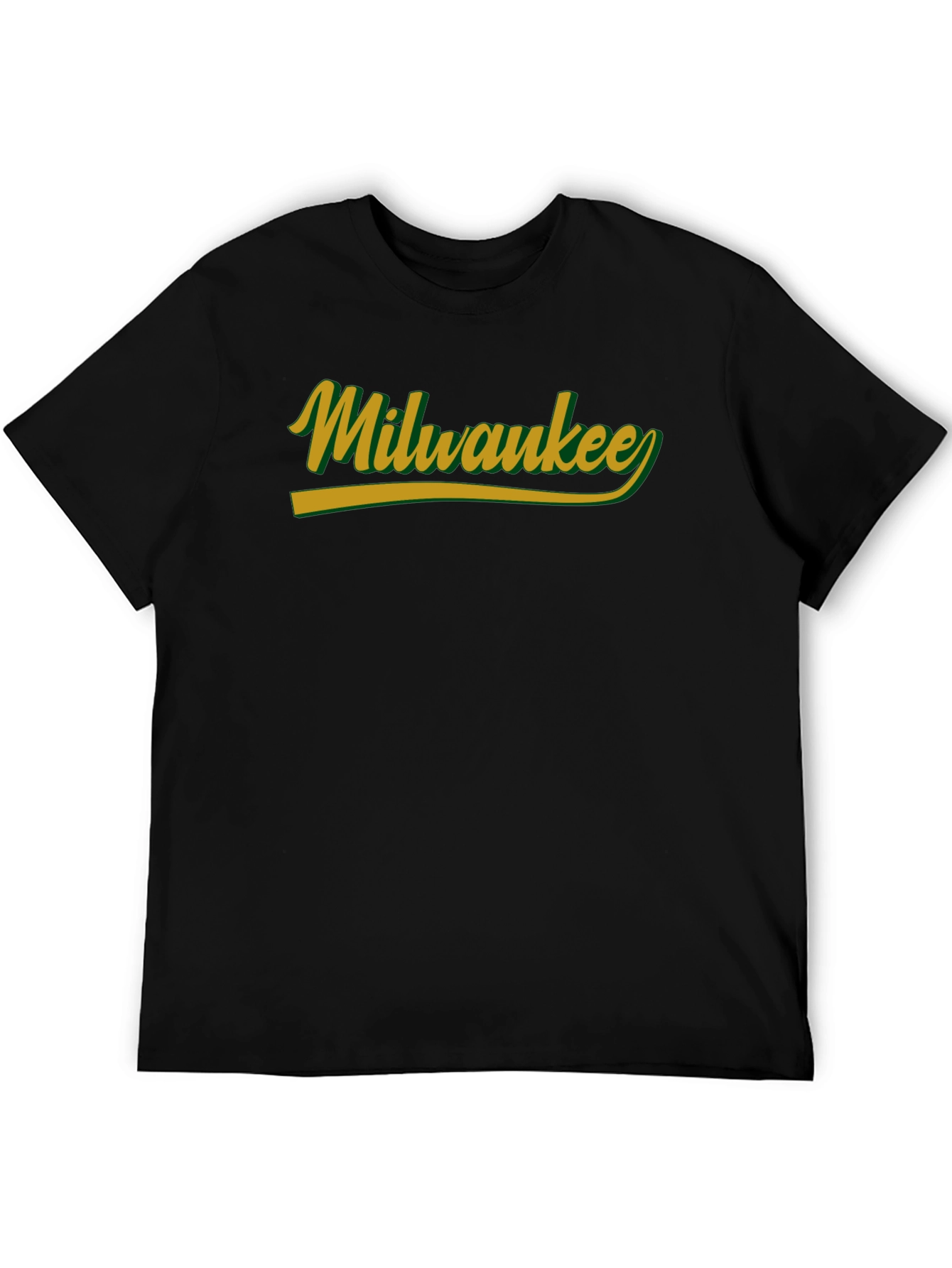Milwaukee Black Crew Neck Short Sleeve T-Shirt