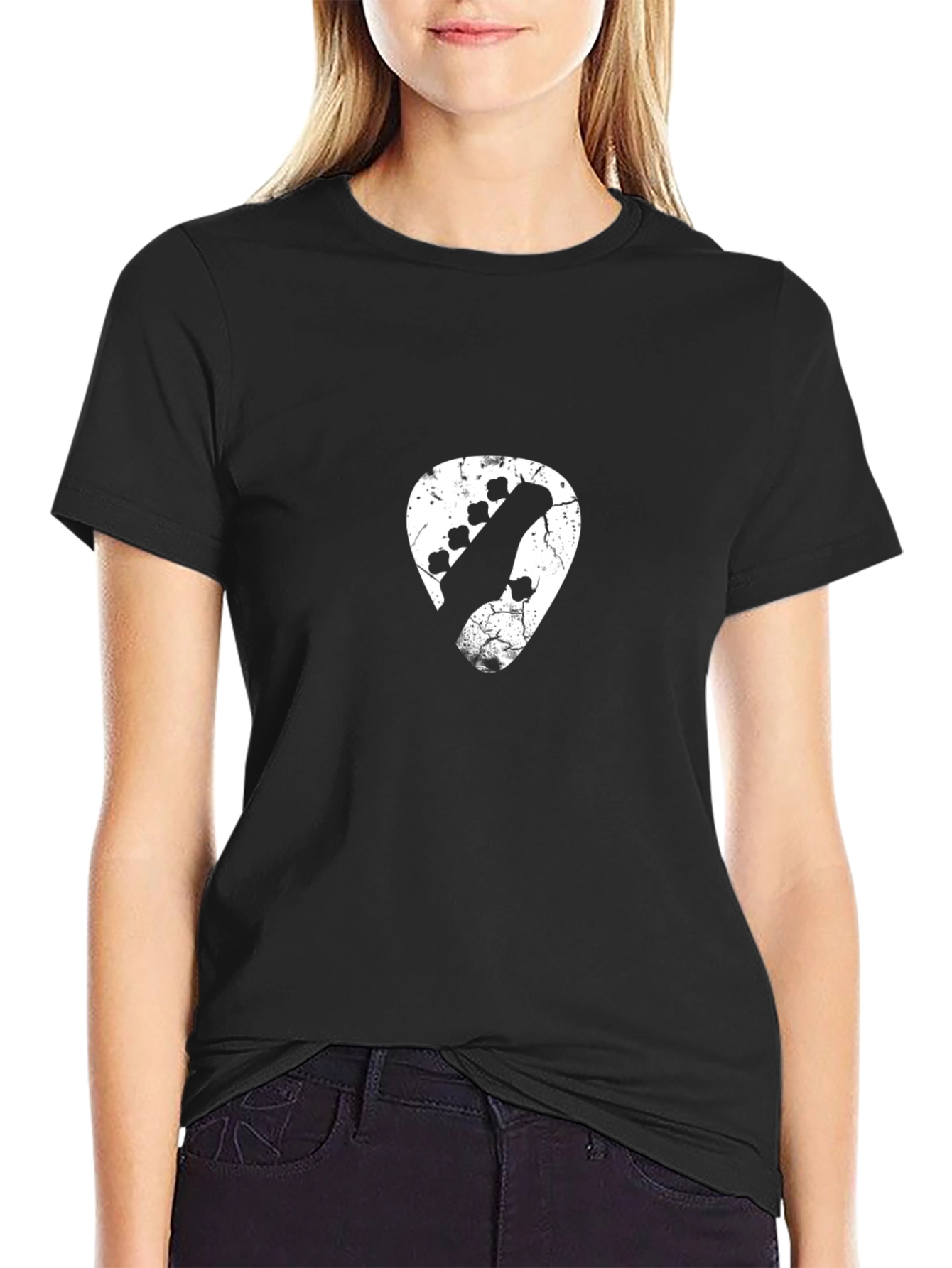 Guitar Pick Graphic Tee - Distressed Design