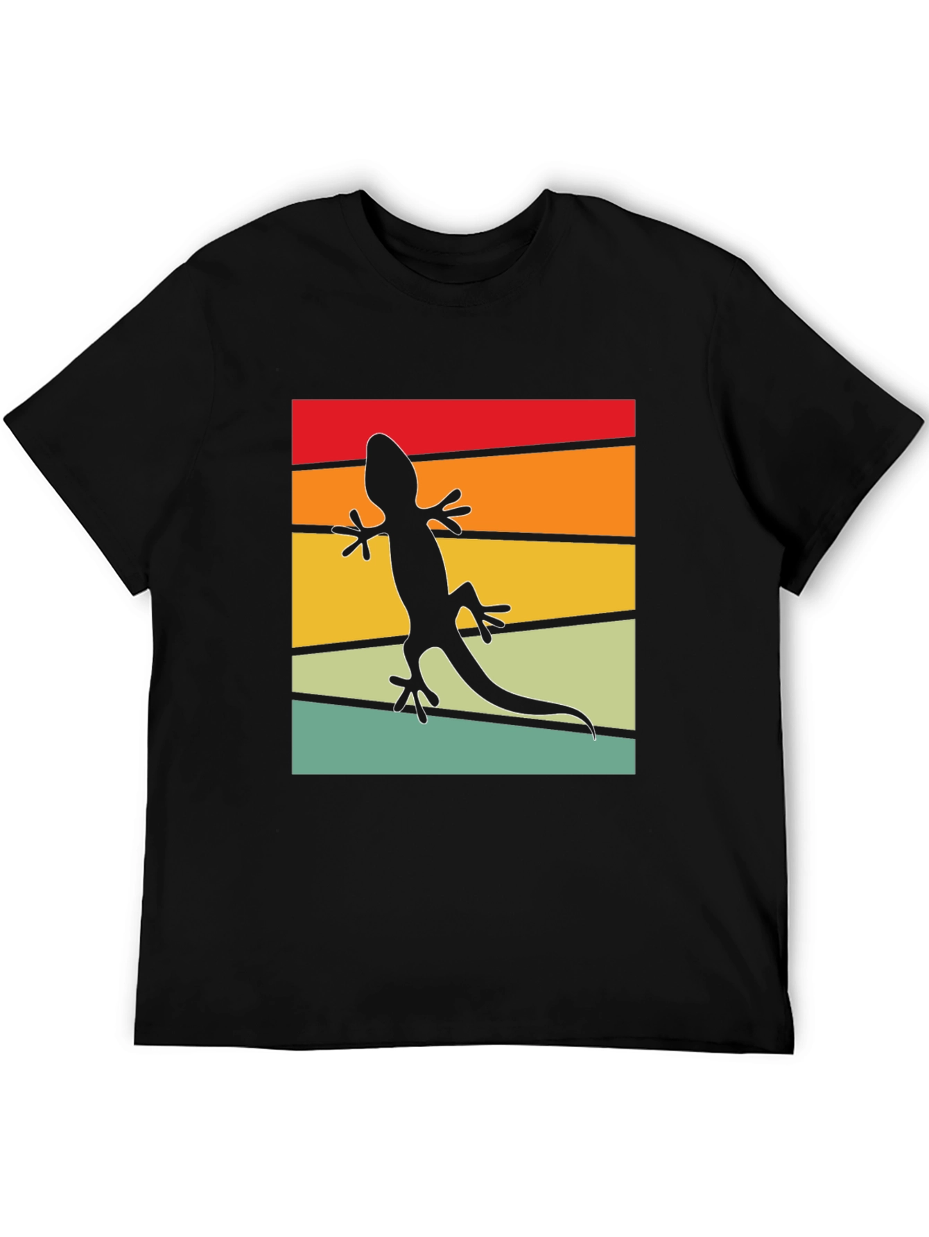 Retro Lizard T-Shirt - Cool Reptile Silhouette Tee
