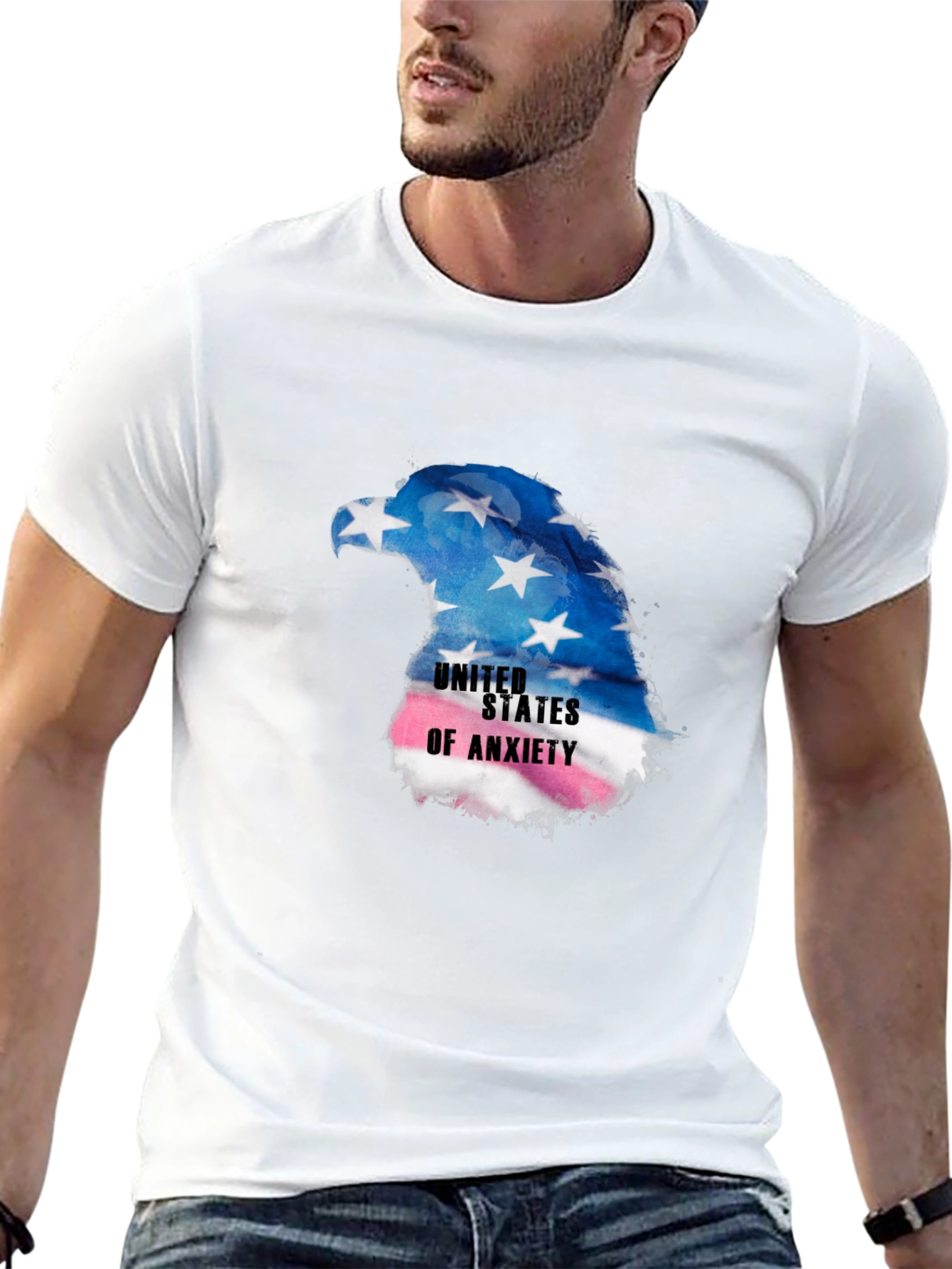United States of Anxiety Eagle Graphic T-Shirt