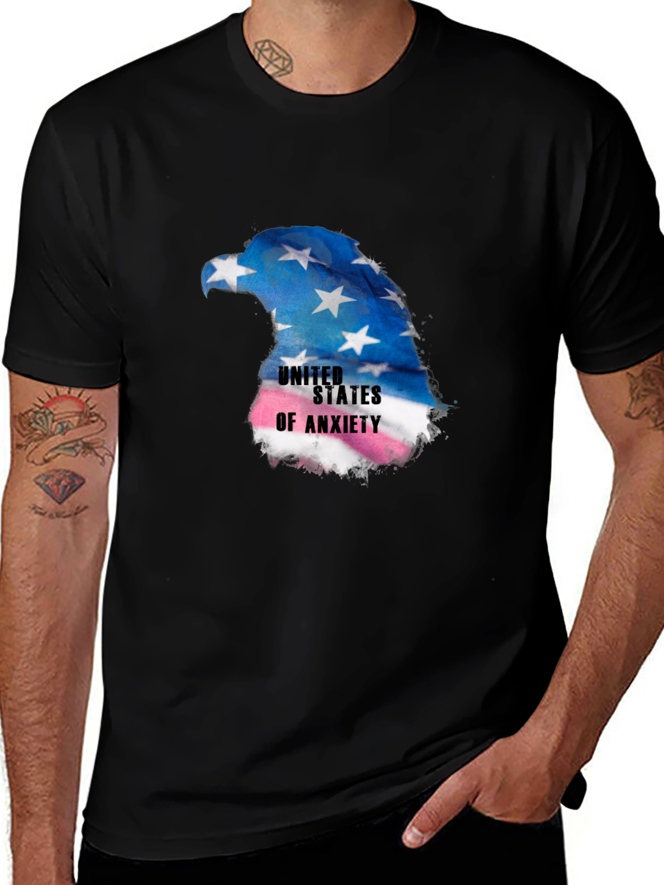 United States of Anxiety Eagle Graphic T-Shirt