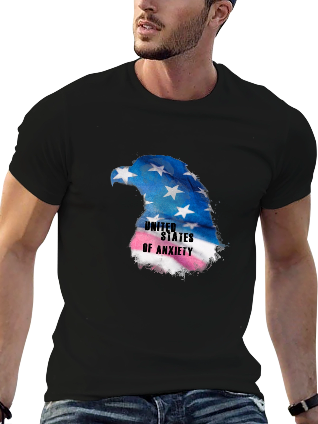 United States of Anxiety Eagle Graphic T-Shirt