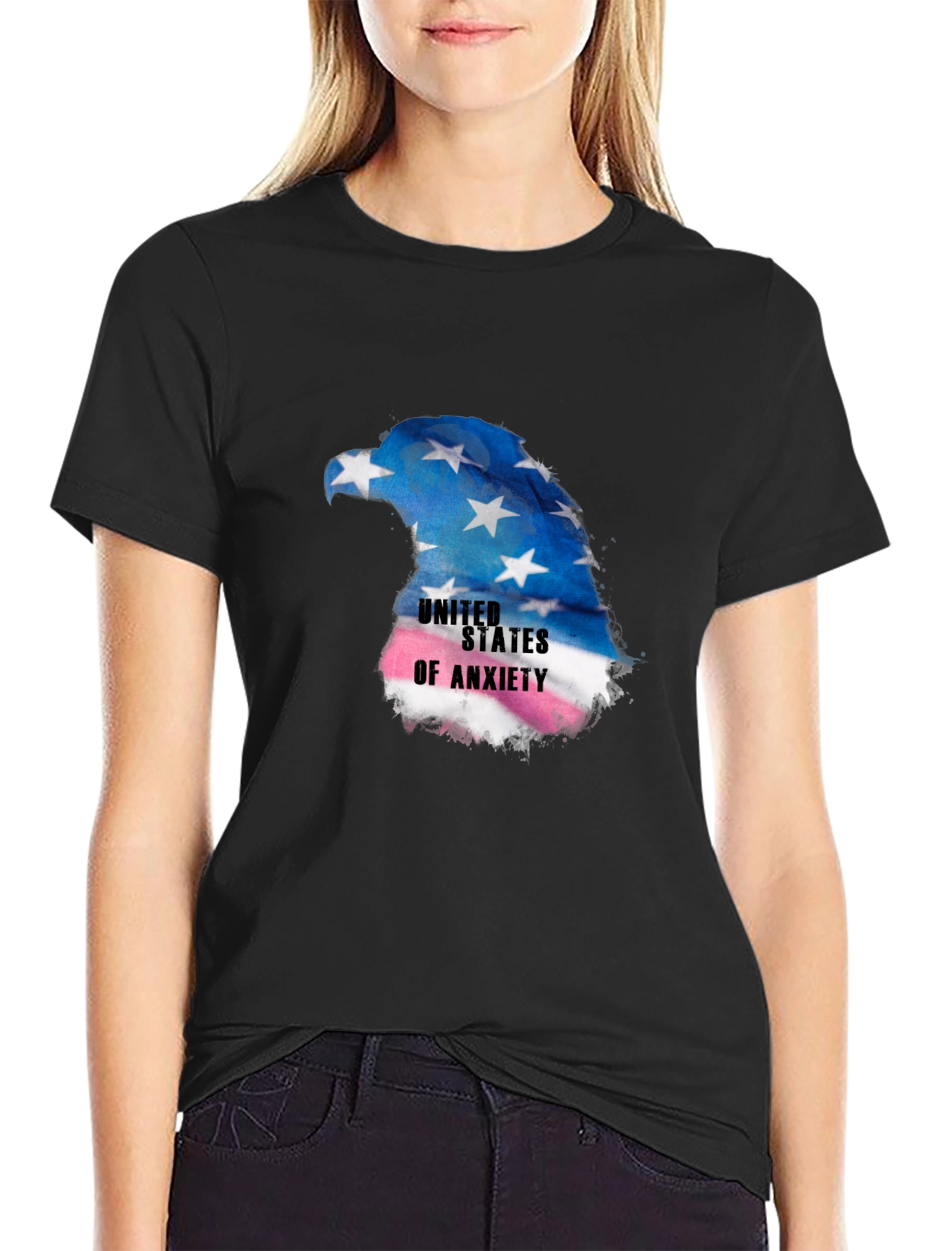 United States of Anxiety Eagle Graphic T-Shirt
