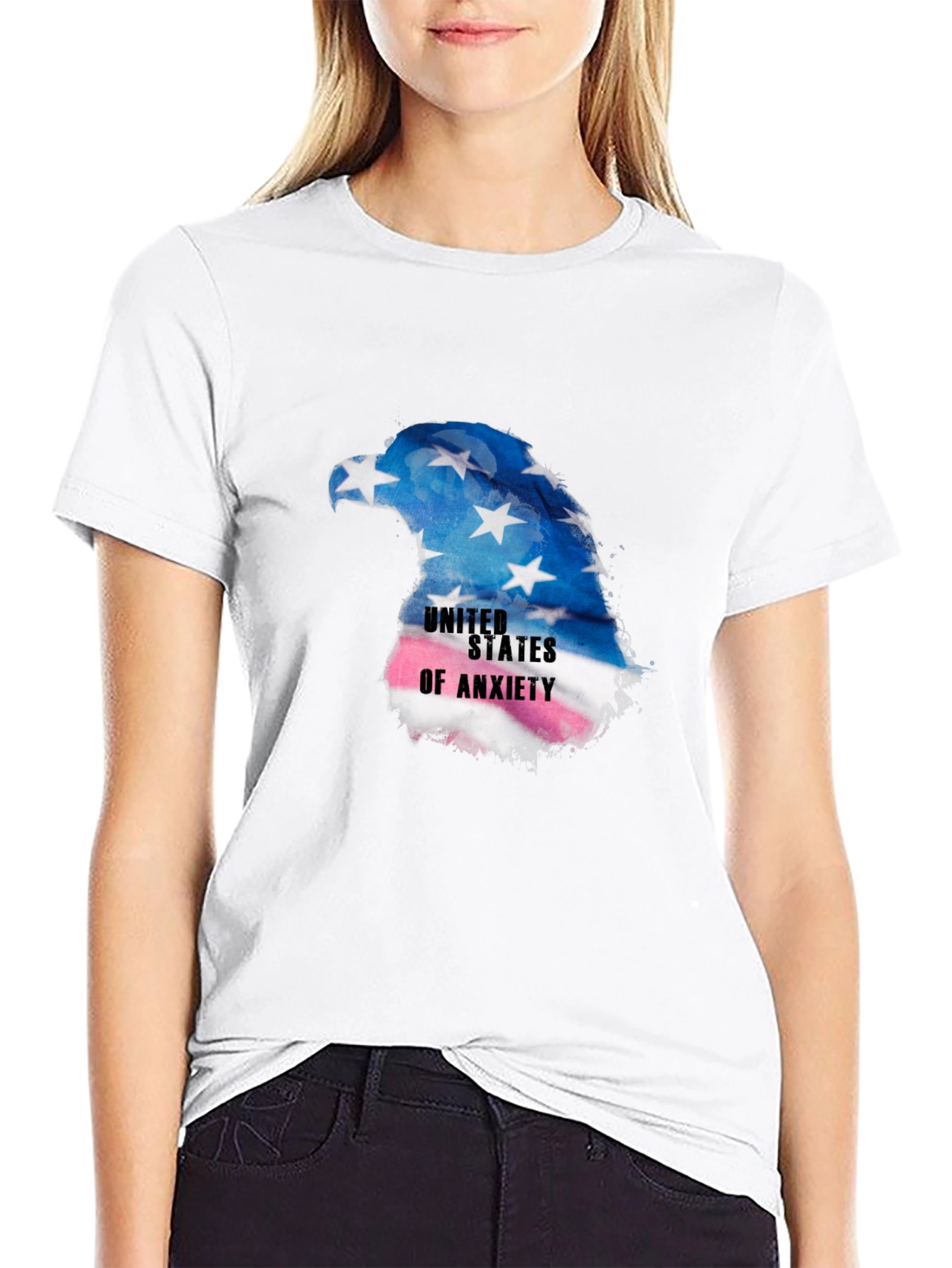 United States of Anxiety Eagle Graphic T-Shirt