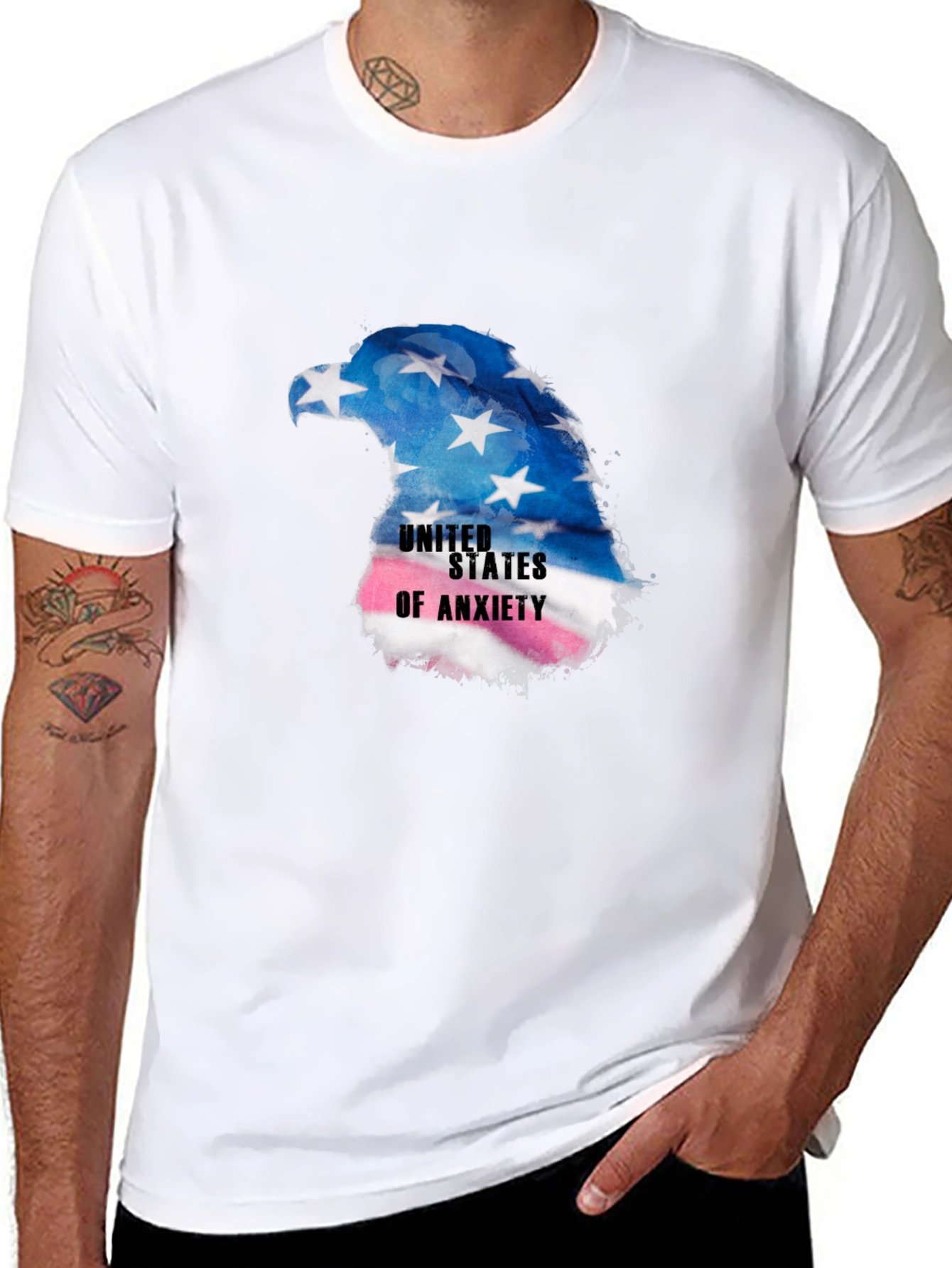 United States of Anxiety Eagle Graphic T-Shirt