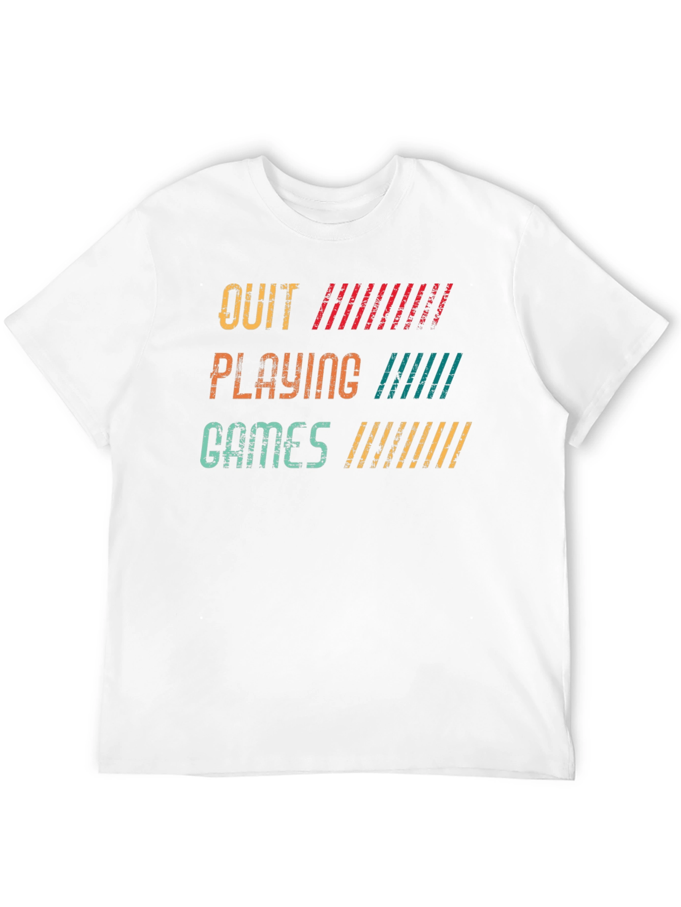 Quit Playing Games Retro Graphic Tee