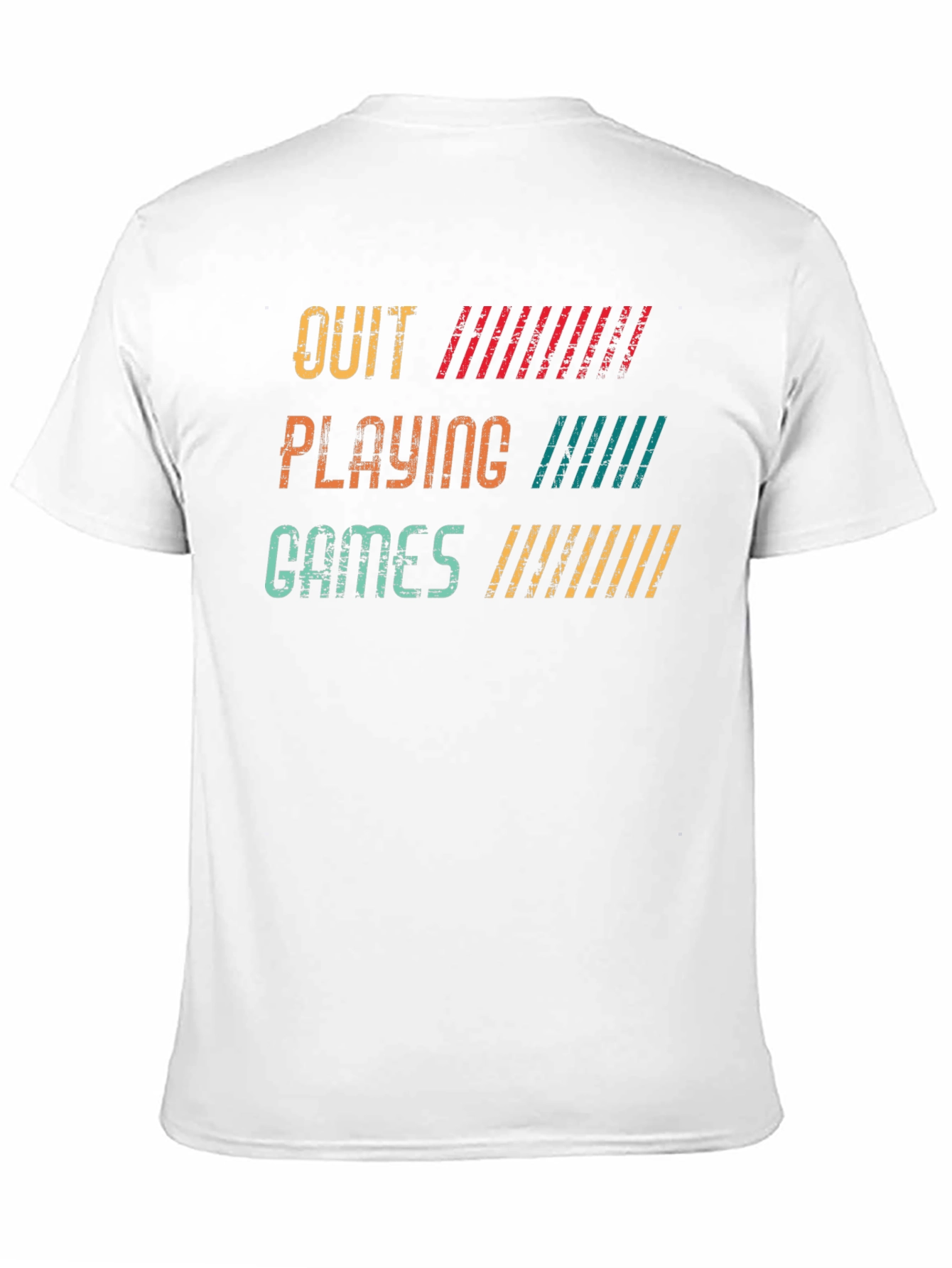 Quit Playing Games Retro Graphic Tee