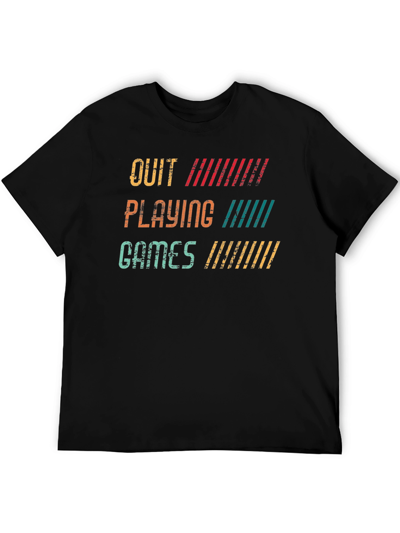 Quit Playing Games Retro Graphic Tee