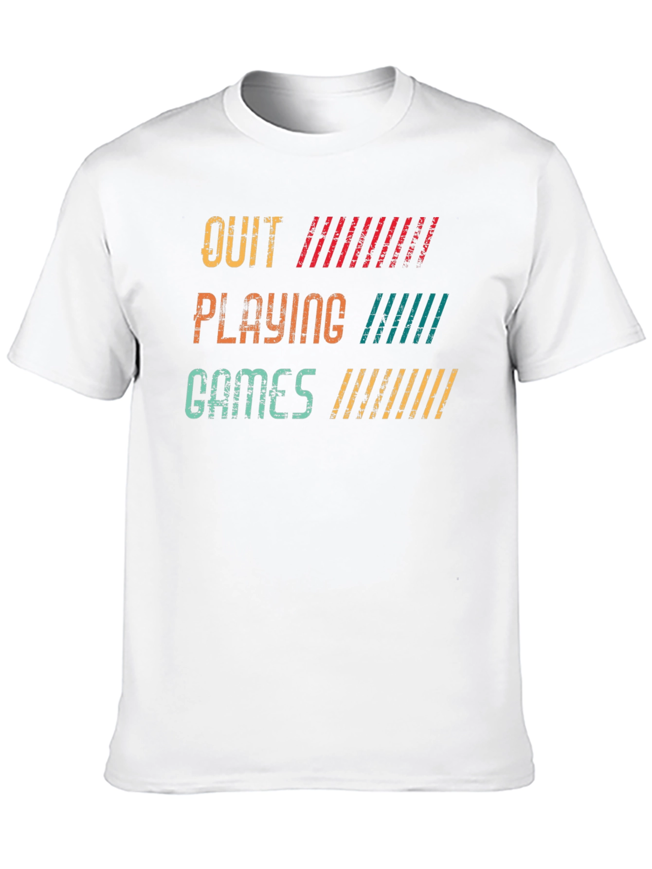 Quit Playing Games Retro Graphic Tee