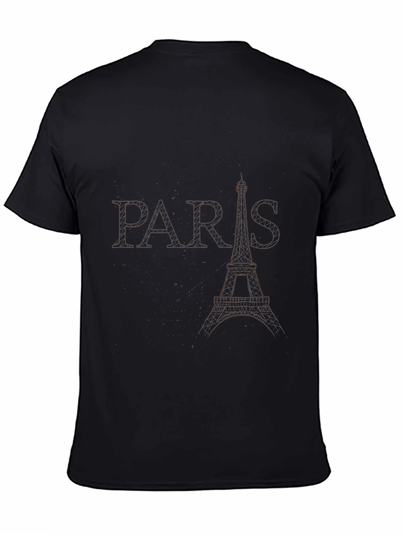 Paris Eiffel Tower Black Graphic Tee