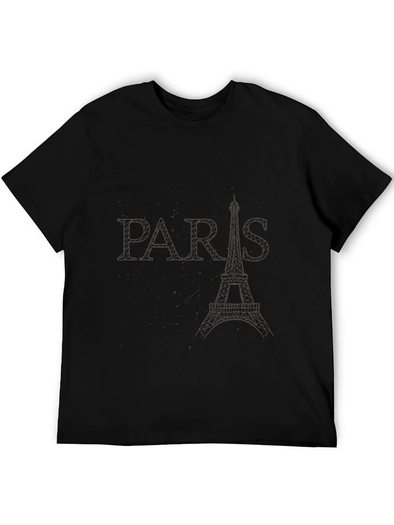 Paris Eiffel Tower Black Graphic Tee