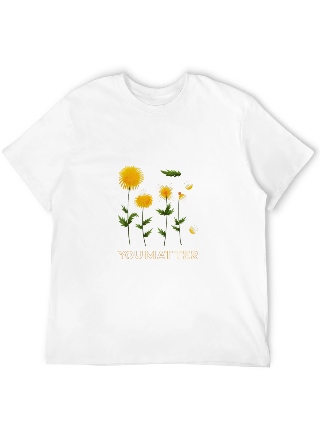 You Matter Dandelion Graphic Black T-Shirt