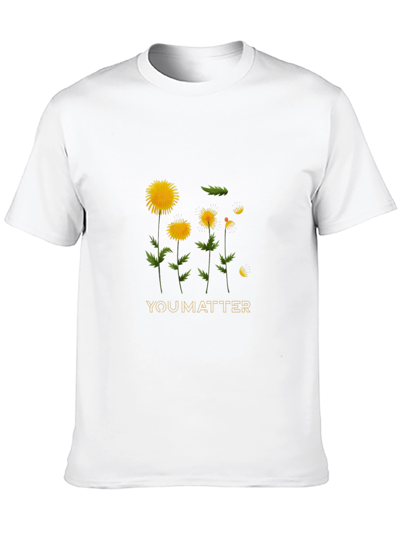 You Matter Dandelion Graphic Black T-Shirt