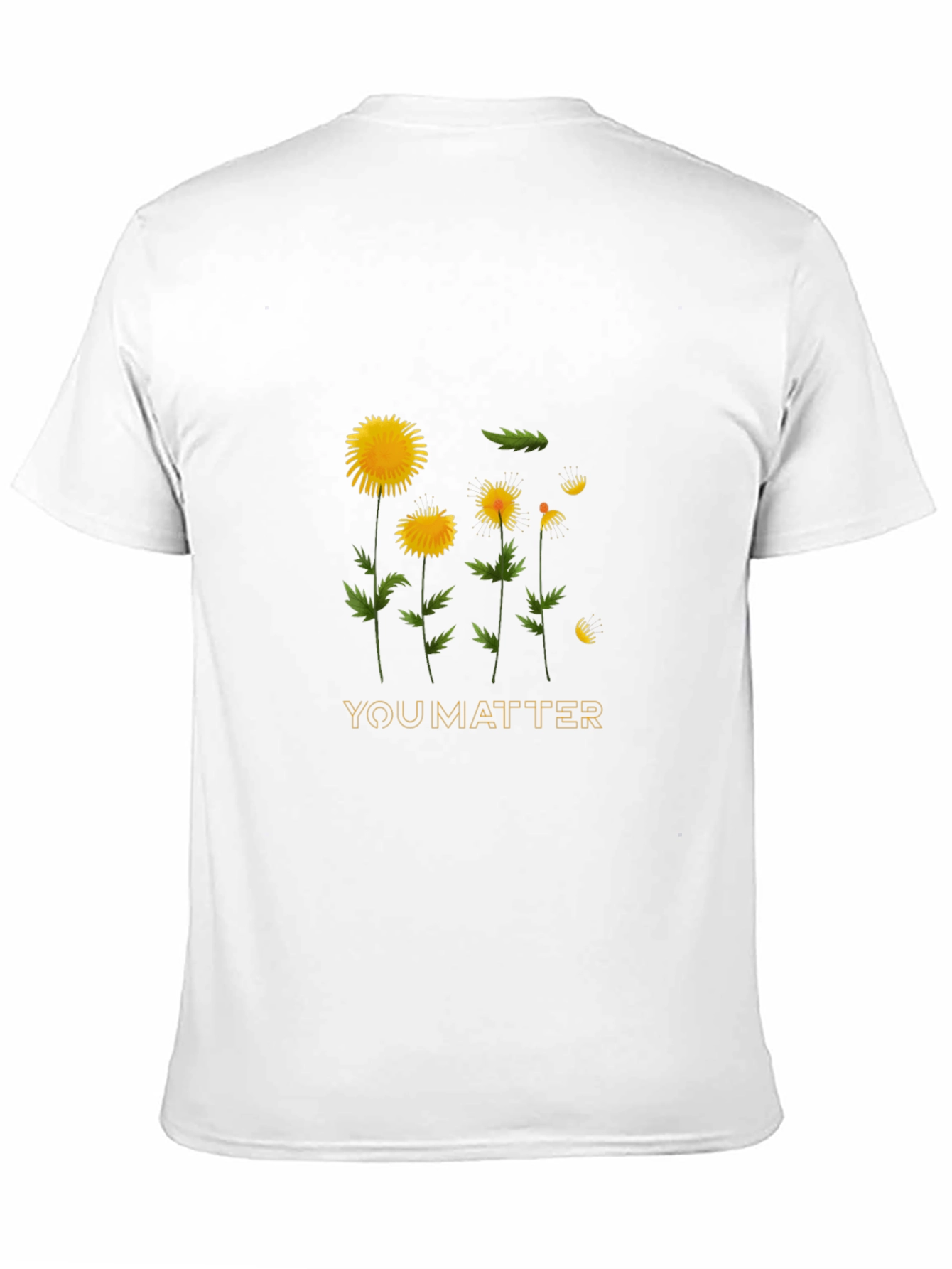 You Matter Dandelion Graphic Black T-Shirt