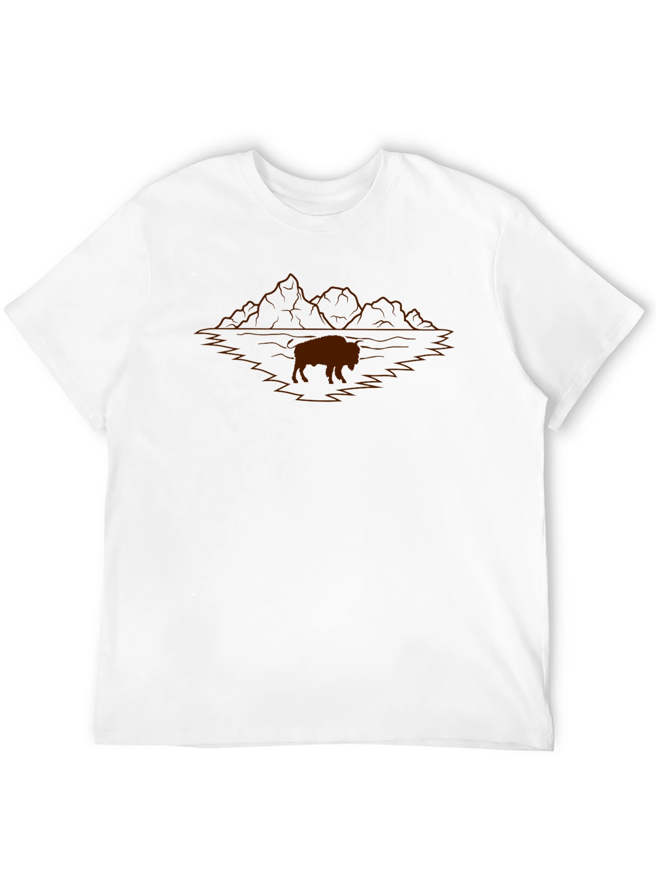 Buffalo Mountain Graphic Tee - Black Cotton Blend