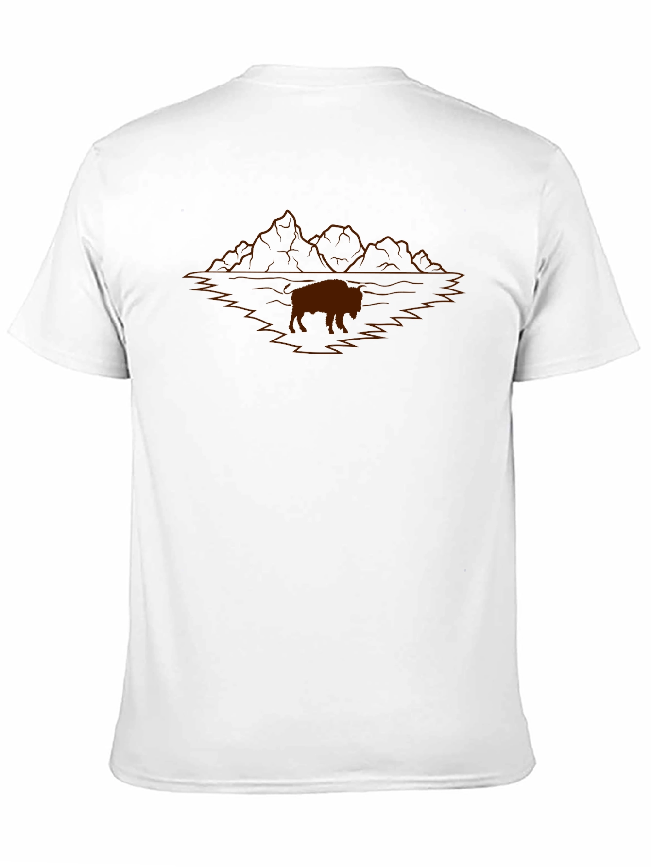 Buffalo Mountain Graphic Tee - Black Cotton Blend