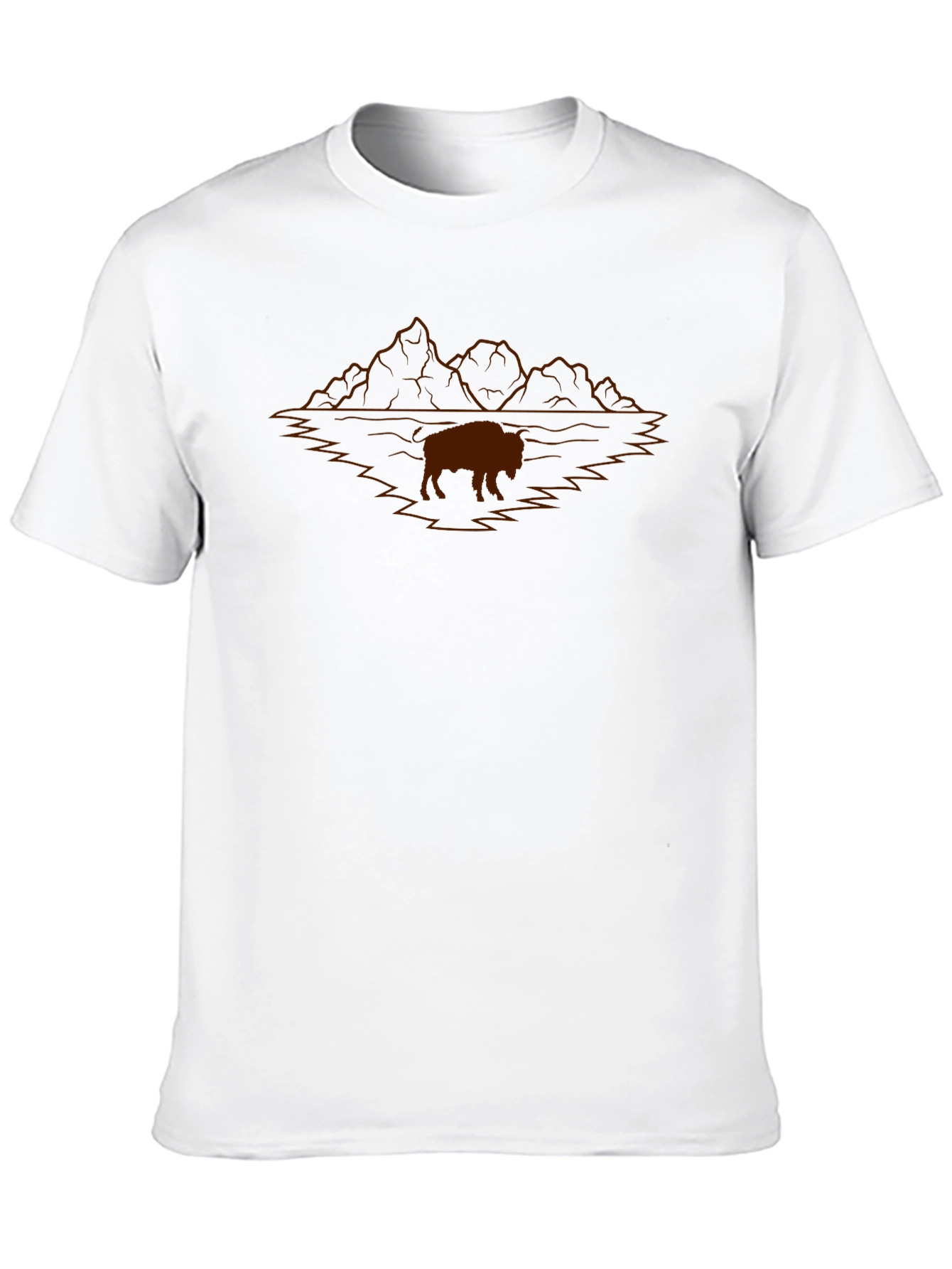 Buffalo Mountain Graphic Tee - Black Cotton Blend