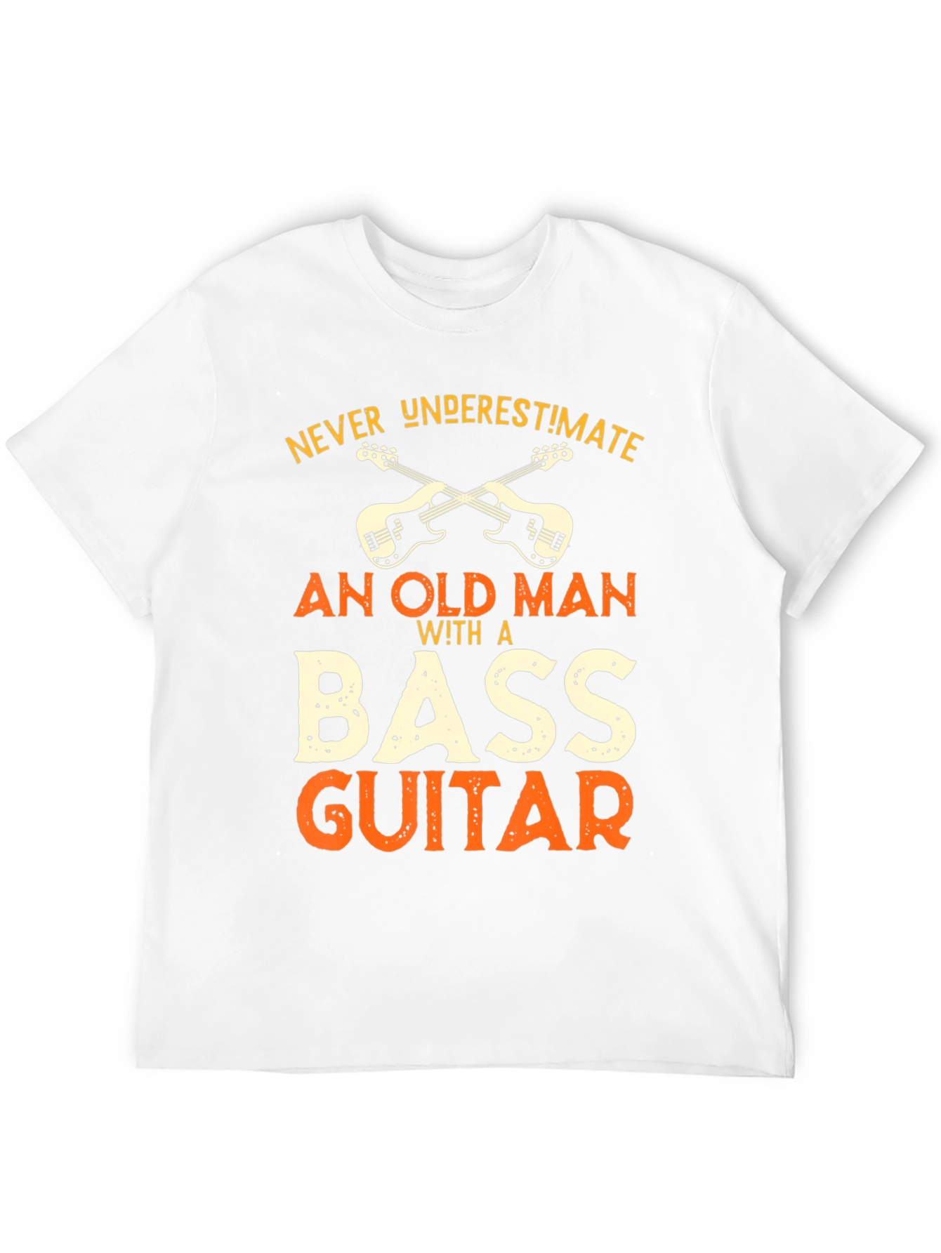 Bass Guitar Old Man Graphic Tee