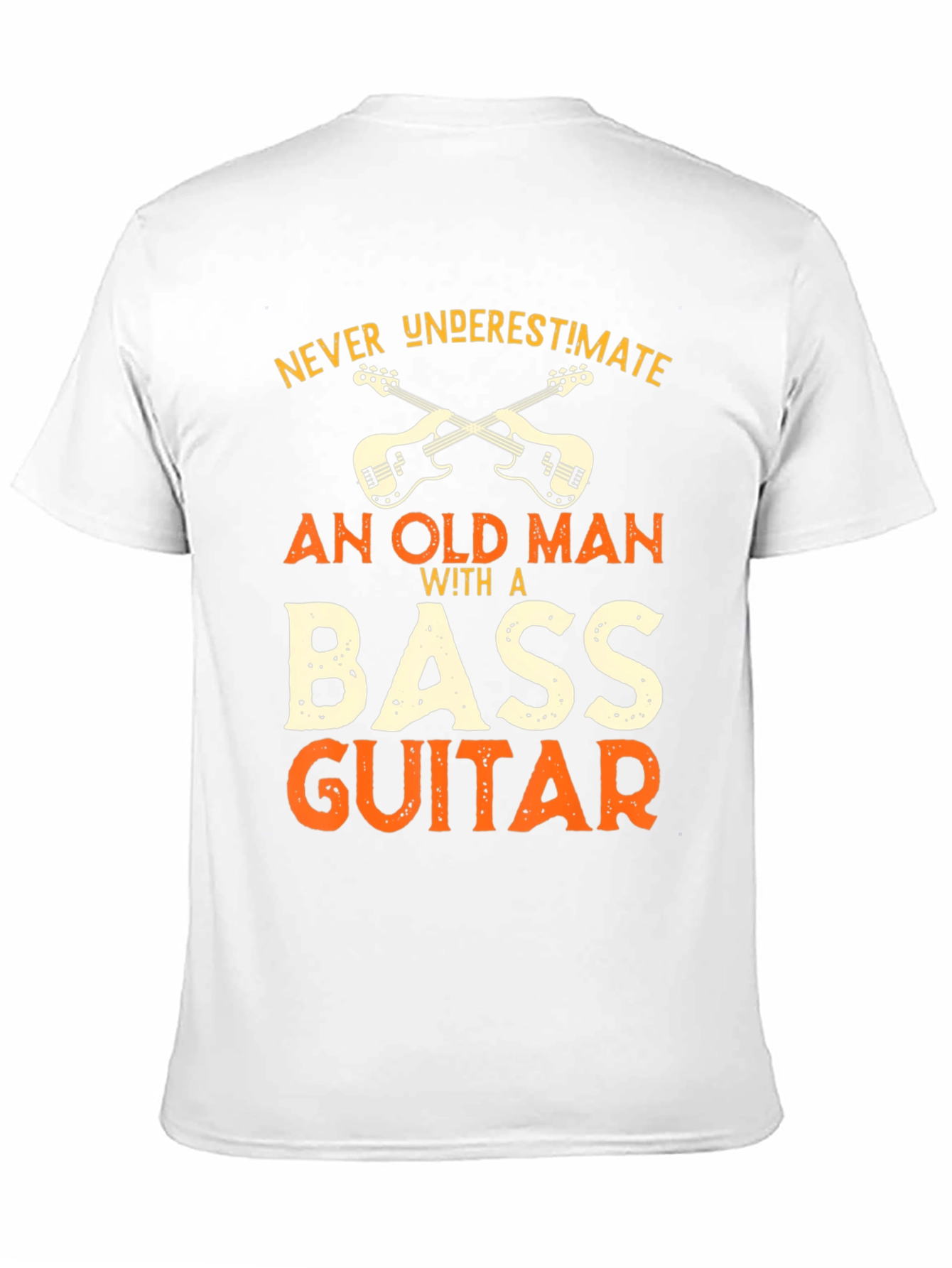 Bass Guitar Old Man Graphic Tee