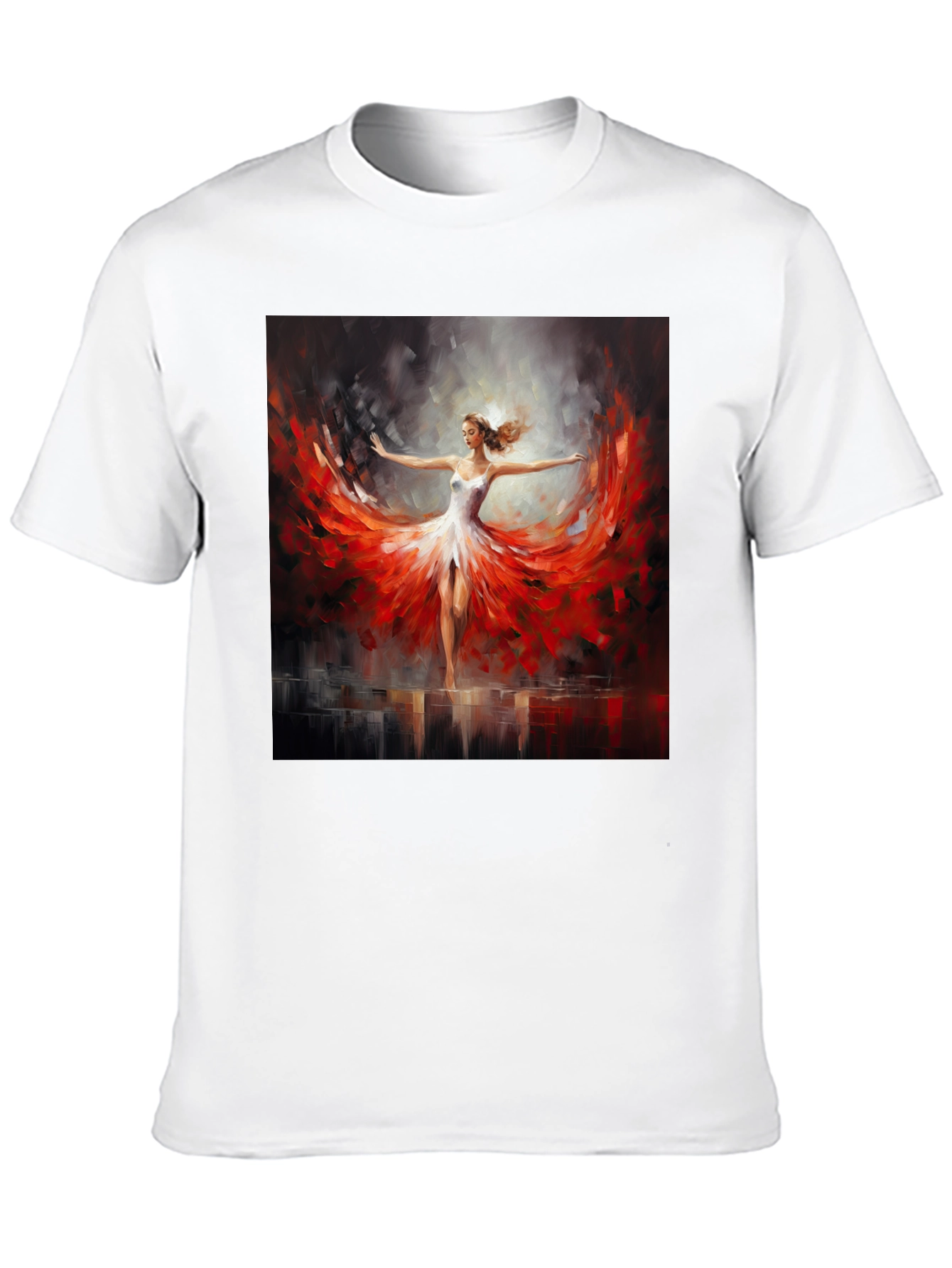 Dancing Lady Graphic Tee - Stylish Art T-Shirt
