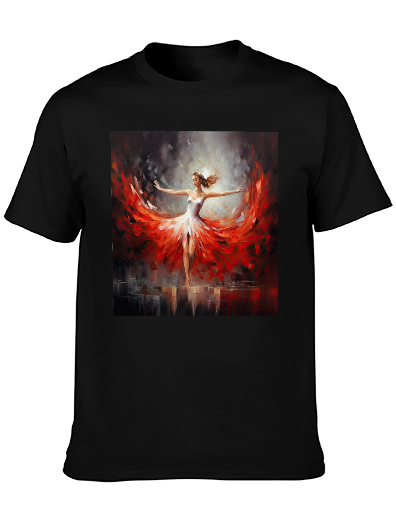 Dancing Lady Graphic Tee - Stylish Art T-Shirt
